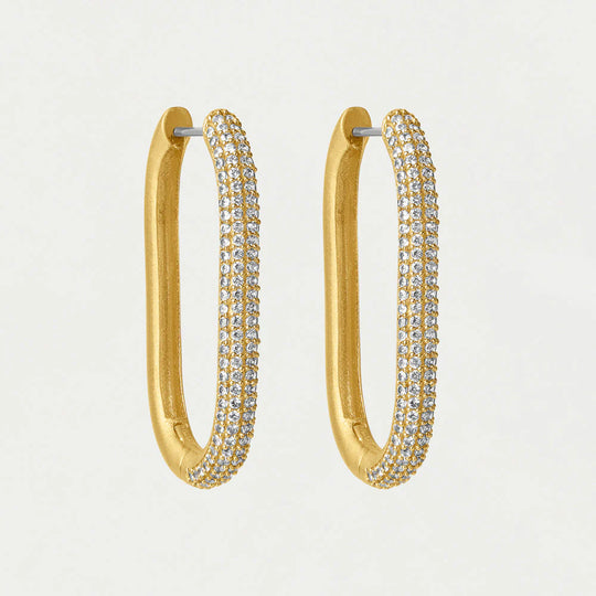 Dean Davidson Juliette Pave Hinged Hoop Earrings in White Cubic Zirconia