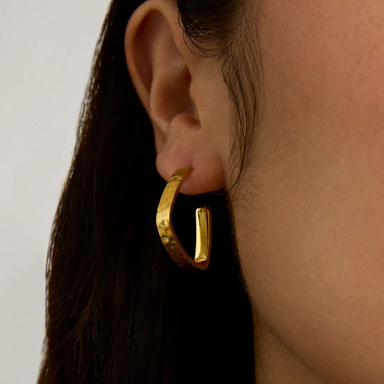 Dean Davidson Nomad Mini Square Hoops in Gold