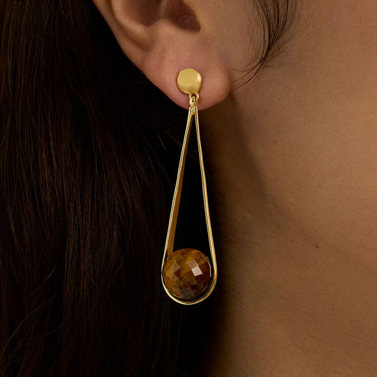 Dean Davidson Ipanema Earrings in Tiger Eye Faceted