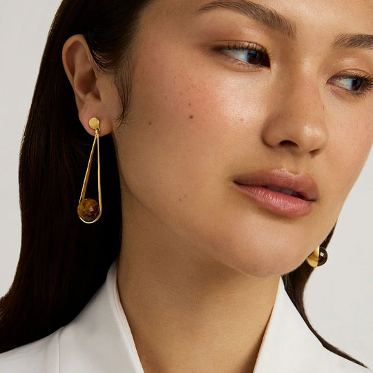 Dean Davidson Ipanema Earrings in Tiger Eye Faceted