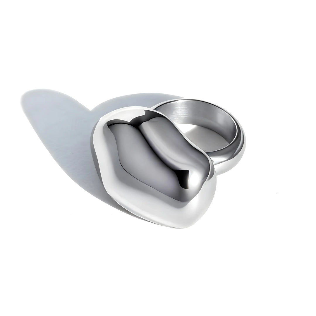 Biko Effie Ring in Rhodium