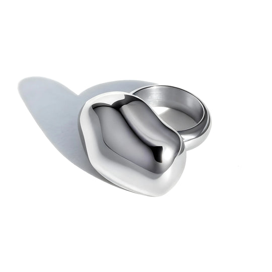 Biko Effie Ring in Rhodium