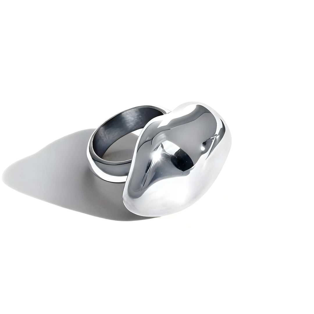 Biko Effie Ring in Rhodium