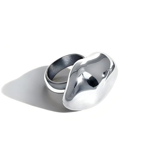 Biko Effie Ring in Rhodium