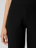 Eileen Fisher Stretch Crepe Straight Leg Ankle Pant in Black