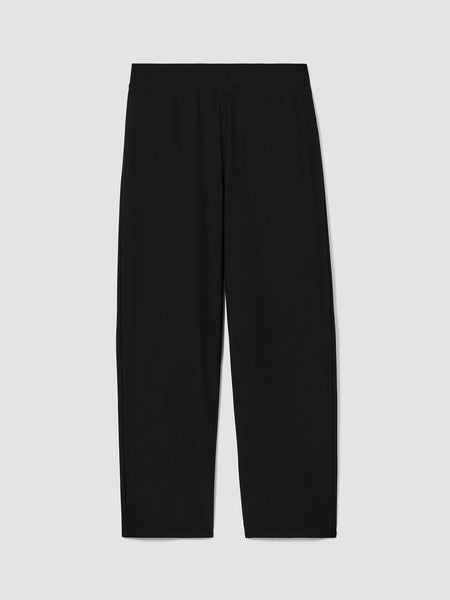 Eileen Fisher Stretch Crepe Straight Leg Ankle Pant in Black