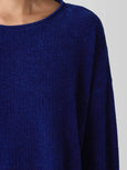 Eileen Fisher Cotton Chenille Jewel Neck Sweater in petal