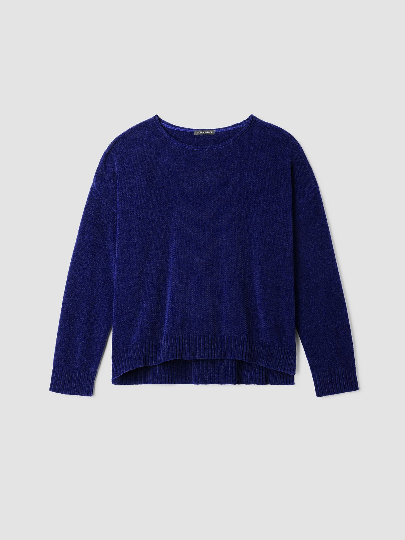 Eileen Fisher Cotton Chenille Jewel Neck Sweater in petal