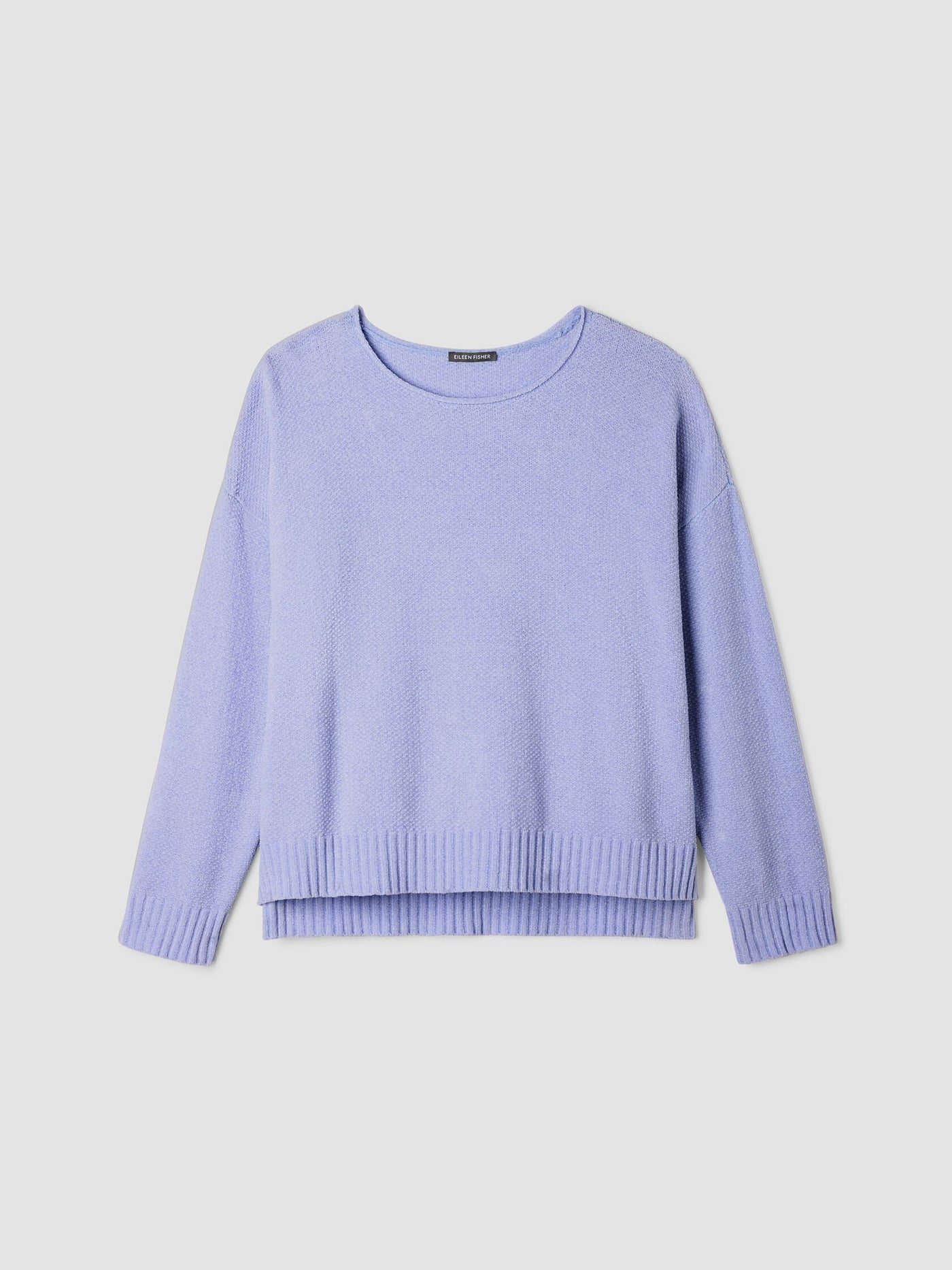 Eileen Fisher Cotton Chenille Jewel Neck Sweater in Petal