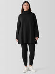 Eileen Fisher Cozy Brushed Terry Long Tunic with Side Slits in Black