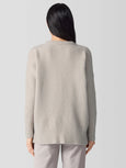 Eileen Fisher Long Sleeve Bliss Cashmere Tunic Sweater in Dove