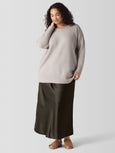 Eileen Fisher Long Sleeve Bliss Cashmere Tunic Sweater in Dove