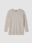 Eileen Fisher Long Sleeve Bliss Cashmere Tunic Sweater in Dove