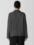 Eileen Fisher Organic Cotton Twisted Terry Stand Collar Jacket in Ink