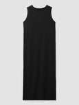 Eileen Fisher Stretch Jersey Full Length Oval Shaped Dress in Black