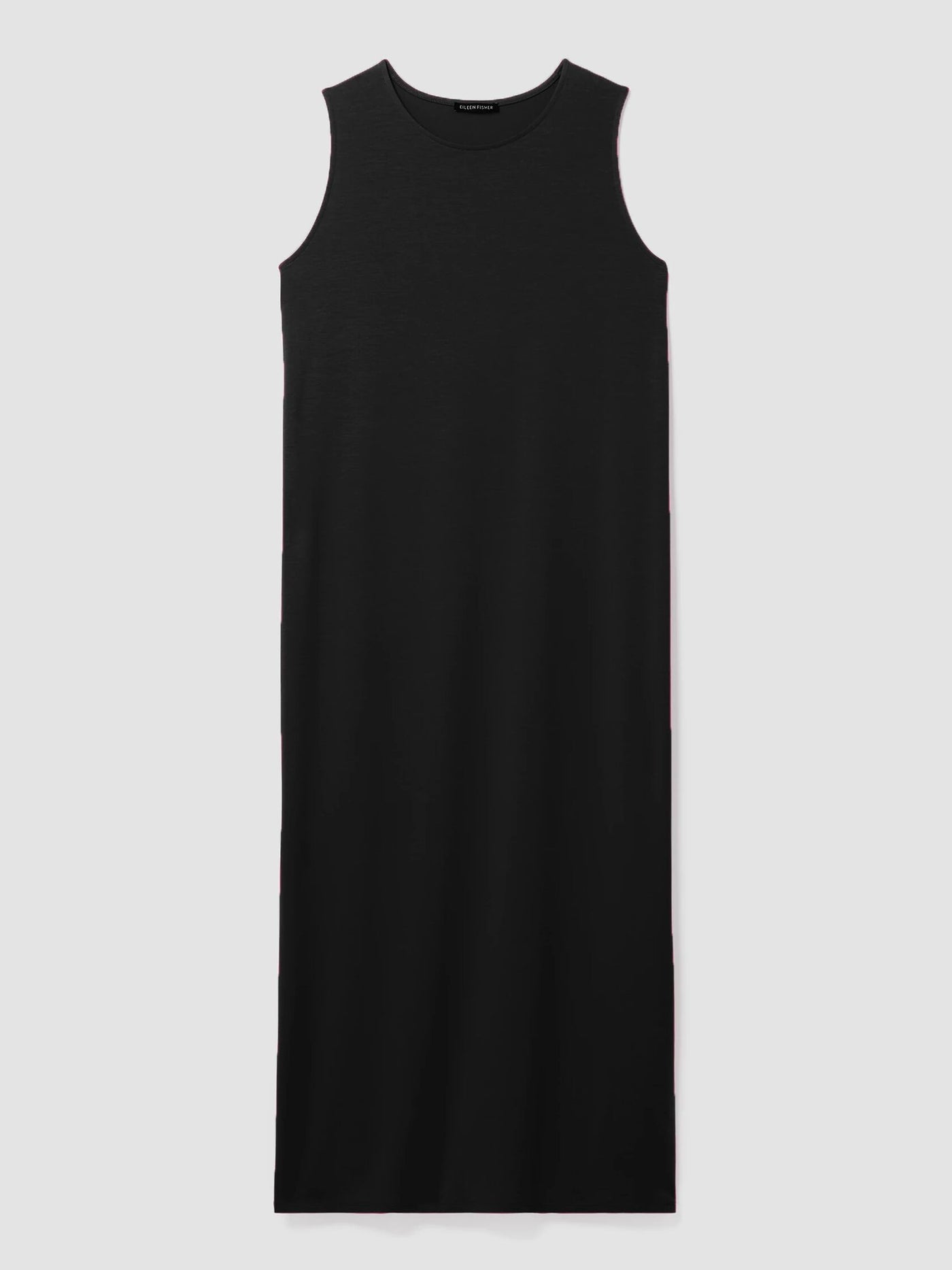 Eileen Fisher Stretch Jersey Full Length Oval Shaped Dress in Black