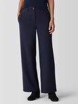 Eileen Fisher Flex Ponte Wide Leg Pant in Black