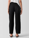 Eileen Fisher Washable Stretch Crepe Ankle Lantern Cargo Pant in Black