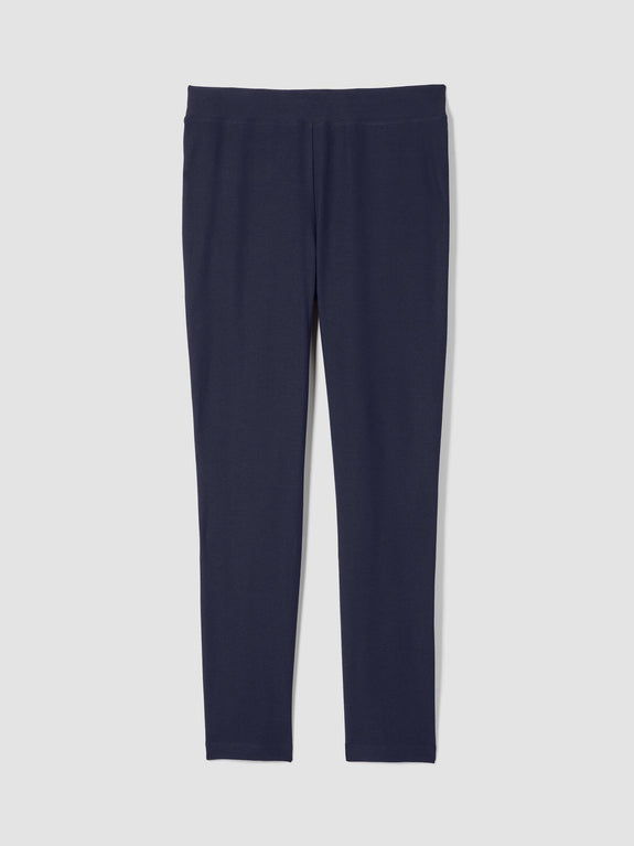 Eileen Fisher Stretch Crepe Slim Leg Pant in Ink