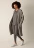 Eileen Fisher Peruvian Cotton Boucle Fluff Argyle Pattern Long Sleeve Turtleneck in Twine
