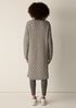 Eileen Fisher Peruvian Cotton Boucle Fluff Argyle Pattern Long Sleeve Turtleneck in Twine