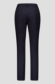 Gardeur Fly Front Straight Leg Seam Detail Pant in Navy