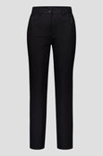 Gardeur Fly Front Straight Leg Seam Detail Pant in Black