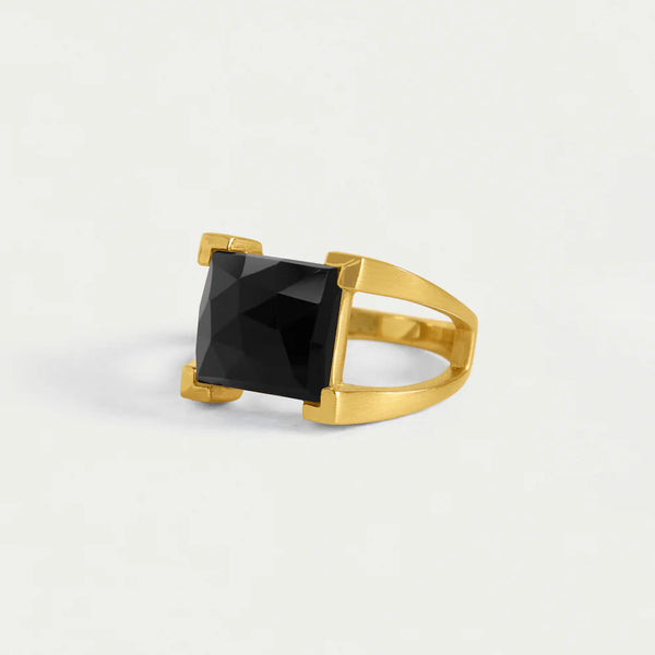 Dean Davidson Midi Plaza Ring in Onyx