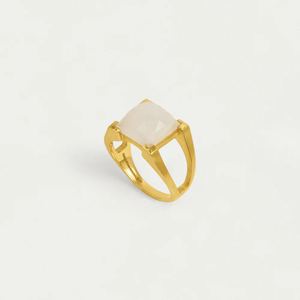 Dean Davidson Mini Plaza Ring in Moonstone/Gold