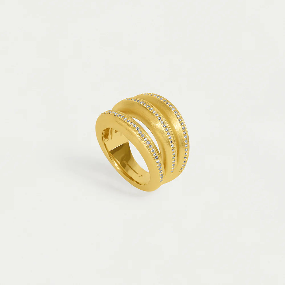 Dean Davidson Dauphine Pave Stacking Ring in White Topaz/Gold