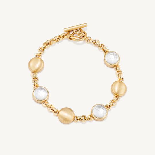 Dean Davidson Galleria Station Bracelet in Iridescent Pearl Gold