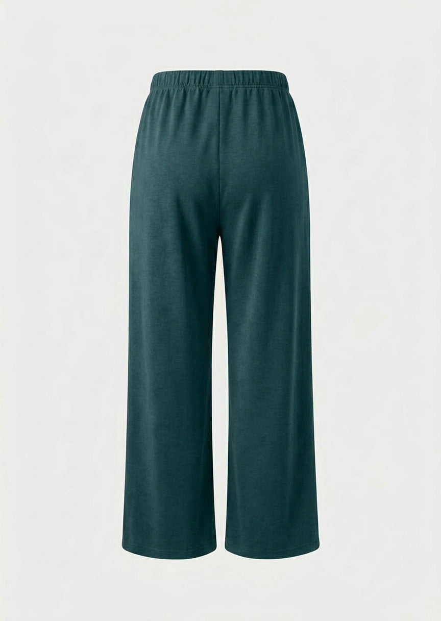 Bryn Walker Bamboo French Terry Pull On Elastic Waist Travel Pant in Starling