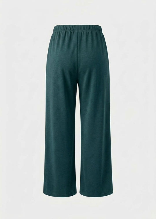 Bryn Walker Bamboo French Terry Pull On Elastic Waist Travel Pant in Starling