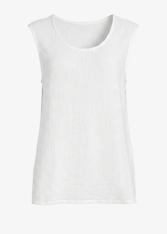 Bryn Walker Cotton Gauze Huxley Tank in White