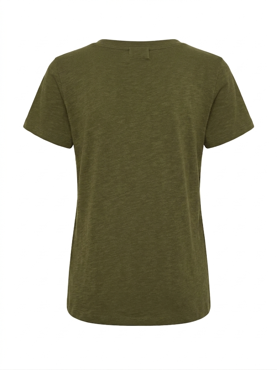 Sanctuary Soft Vneck Tee in Burnt Olive
