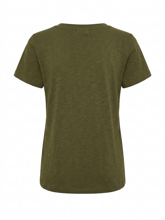Sanctuary Soft Vneck Tee in Burnt Olive