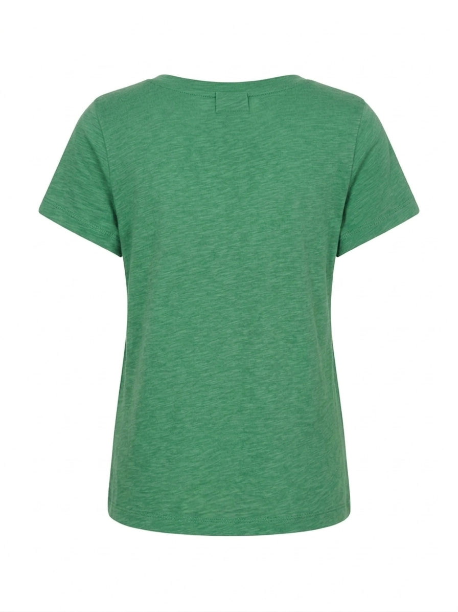 Sanctuary Soft V Neck Tee in Green