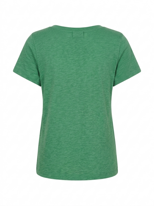 Sanctuary Soft V Neck Tee in Green