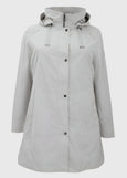 Junge Linette Zip Front Jacket with Detachable Hood in Beige