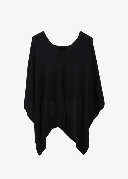 Claudia Nicole The Trade Wind Cotton Cashmere Topper in Ebony