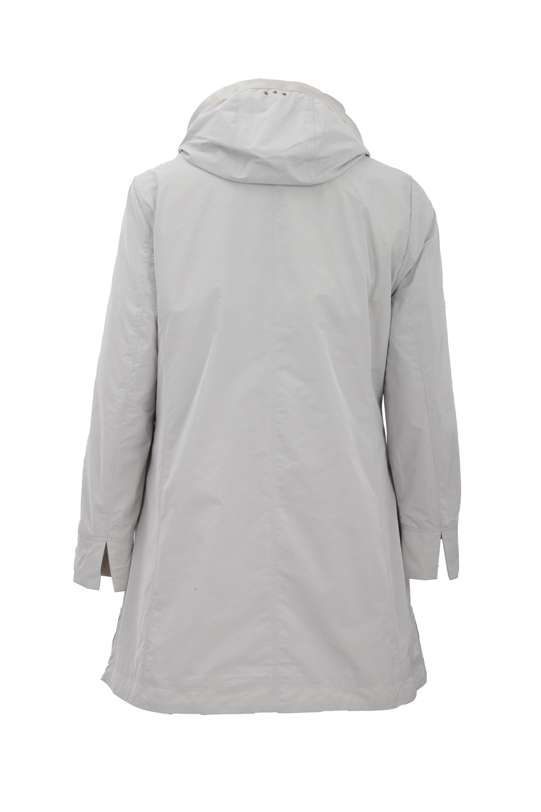 Junge Linette Zip Front Jacket with Detachable Hood in Beige