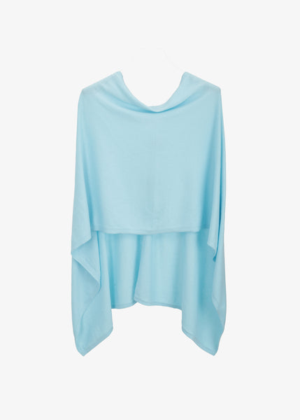 Claudia Nicole The Trade Wind Cotton Cashmere Topper in Aegean