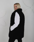 Joseph Ribkoff Long Poodle Vest in Black