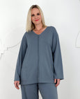 Bryn Walker Bamboo French Terry Sunday Top in Ventana