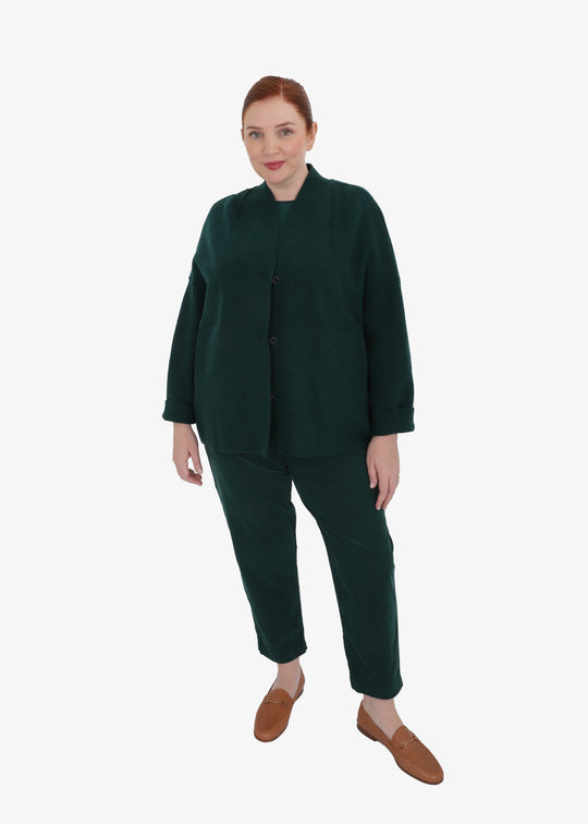 Oska Boiled Wool Short Jacket in Bottle
