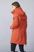 Junge Klaudia A-line Waterproof All-weather Jacket in Orange