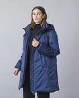 Junge Katinka Poly Fill Non-Quilted Jacket in Sapphire Blue