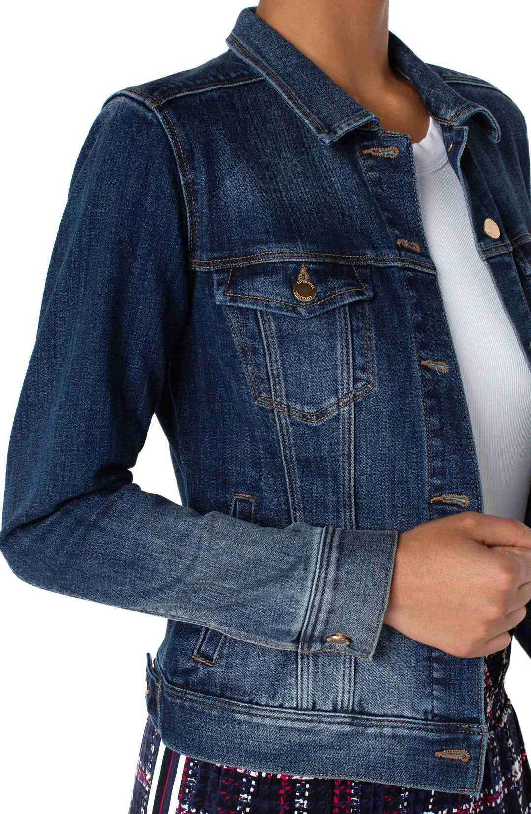 Liverpool Classic Stretch Denim Jacket in Lake Elsinore