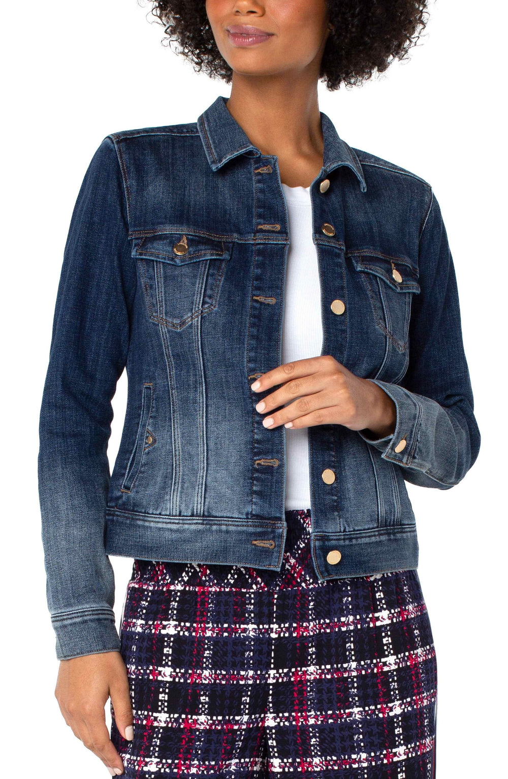 Liverpool Classic Stretch Denim Jacket in Lake Elsinore