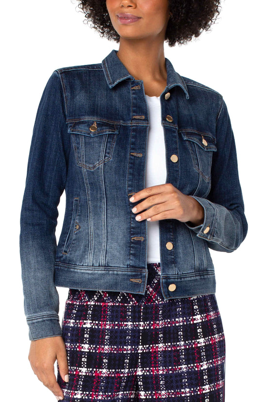 Liverpool Classic Stretch Denim Jacket in Lake Elsinore